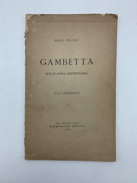 Gambetta, note di storia contemporanea.